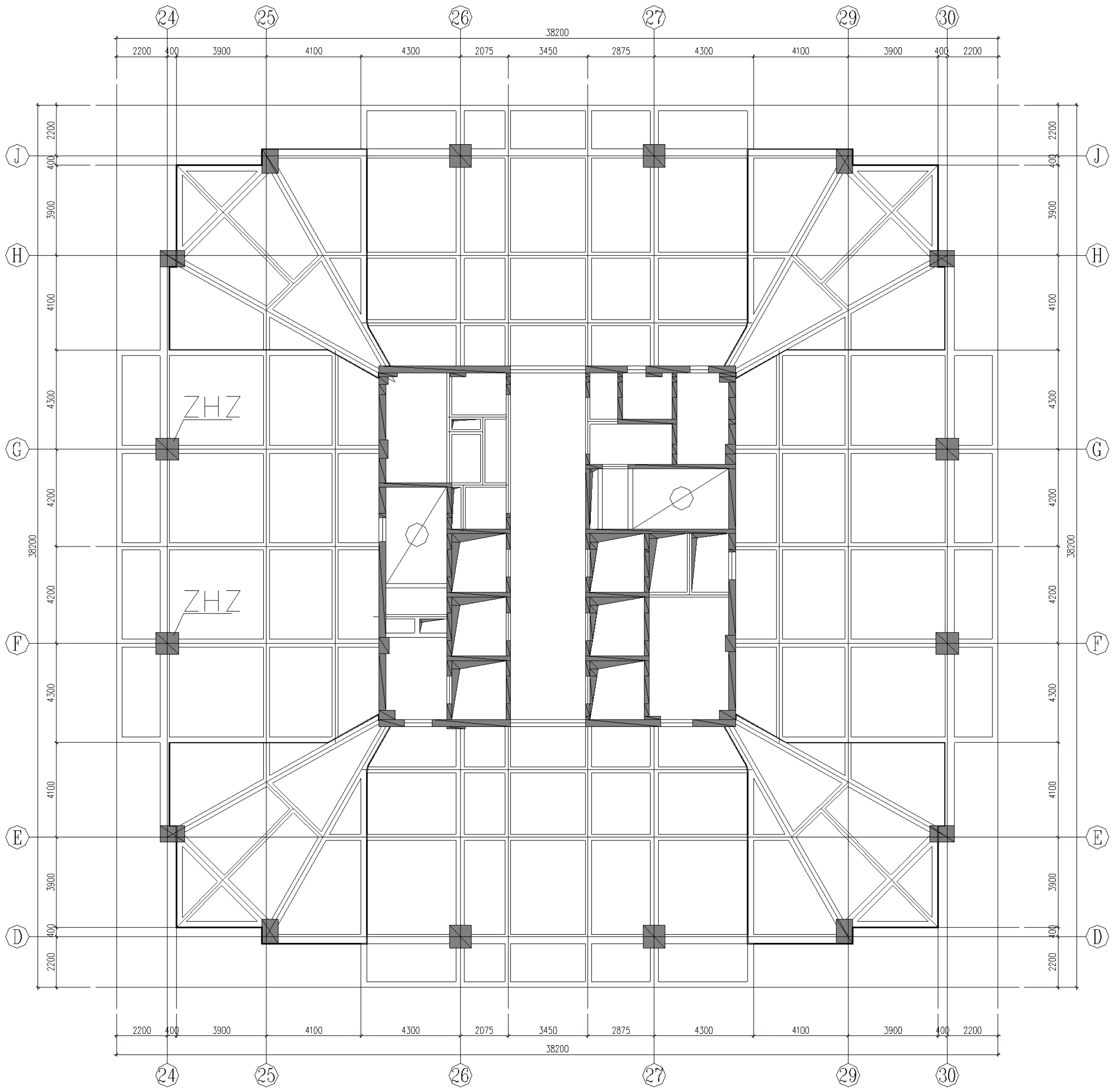 （2011年）濟南黃金時代，柱混凝土置換